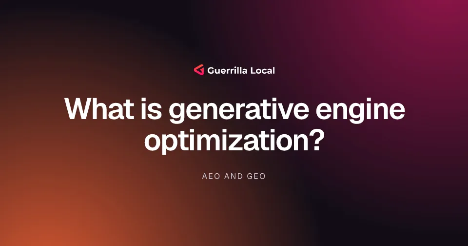 What is generative engine optimization (GEO)? A small business guide Cover for the guide: What is generative engine optimization (GEO)? A small business guide