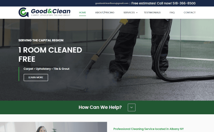 Good and Clean Carpet Website