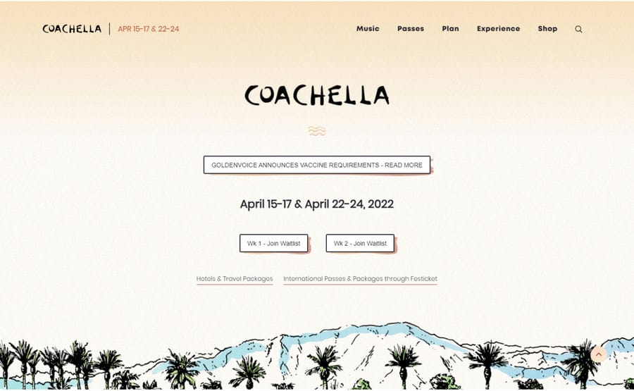 10. Coachella Best EVENTS WEBSITES