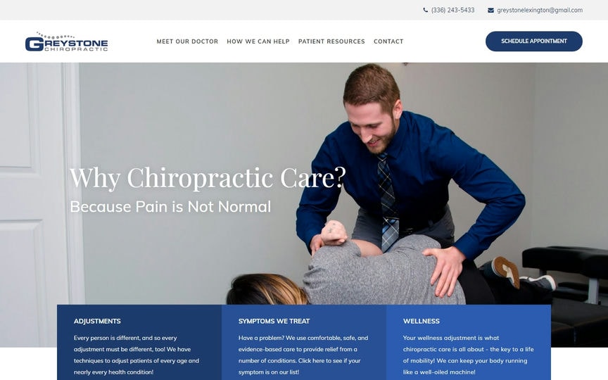 Chiropractic Website Examples