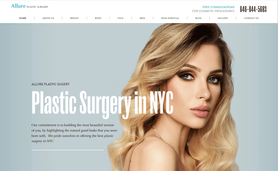 Allure Plastic Surgery Website Design
