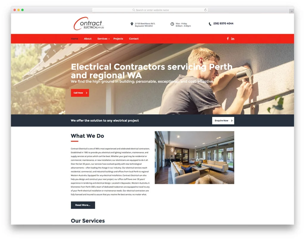 Contract Electrical website Design