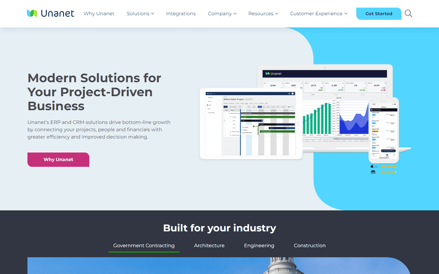 Unanet: Intuitive Experience and Promising Functionality
Well-Designed Fintech Websites
