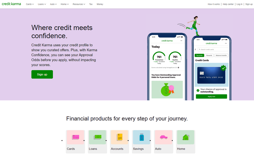 Credit Karma: Unique Color Palette and Subtle Graphics
Best Fintech Websites Near Me