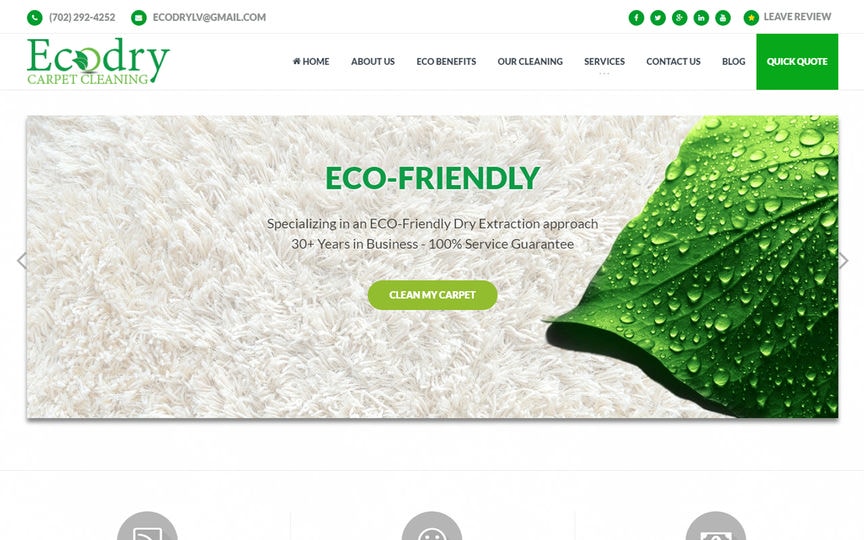 Ecodry Carpet Cleaning Website 
