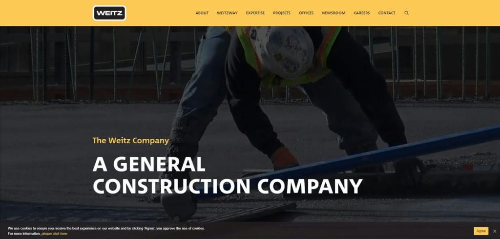 Weitz Commercial & Industrial General Contracting website
