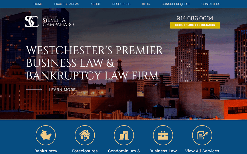 bankruptcy lawyers web site design