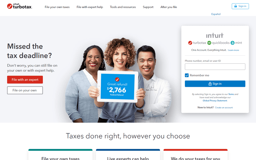 TurboTax: Exciting Whitespace in Taxation
Web Design for Fintech