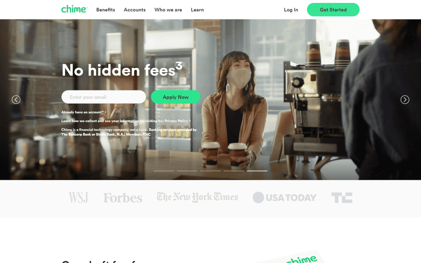 Chime: Modern Design with Effective Sliders
Web Design for Fintech