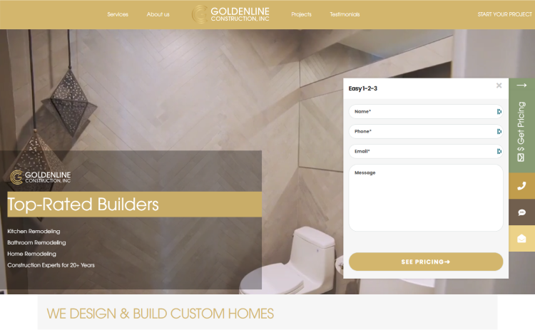 construction company Website Design
