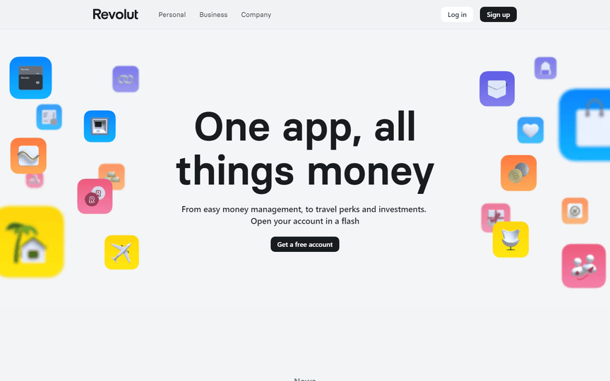 Revolut: Organized Layout with Modern Sleekness
Web Design for Fintech