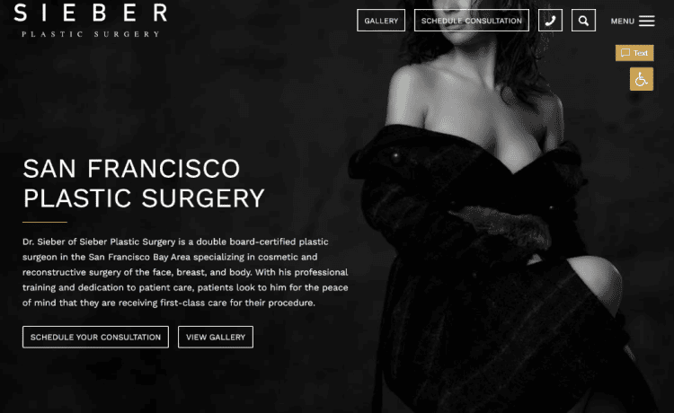 Sieber Plastic Surgery Website Design Ideas