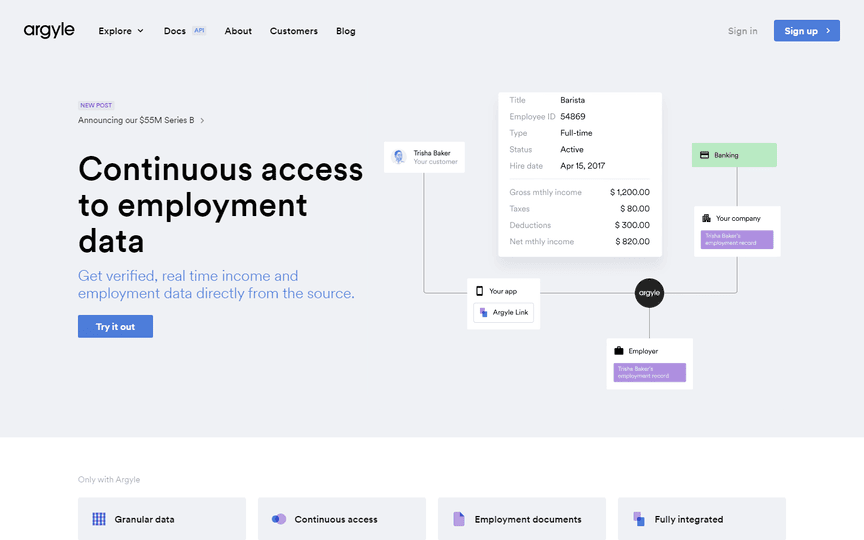 Argyle: Subtle Animations and Intuitive Layout
Fintech Best Websites