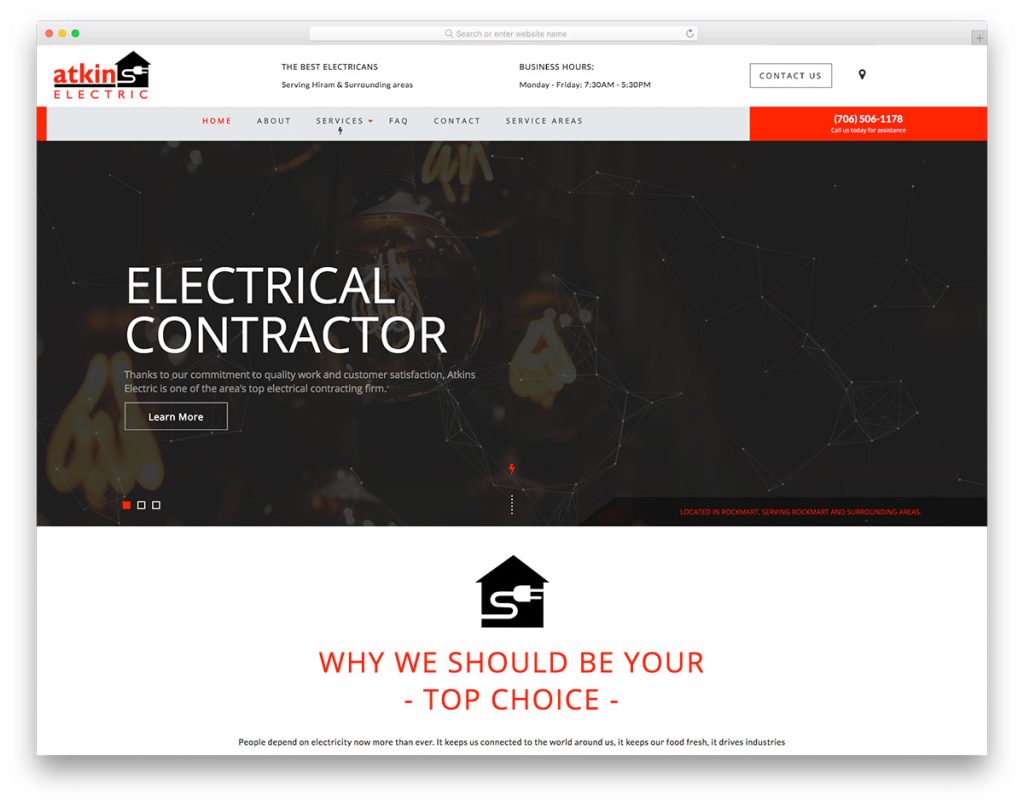 Atkins Electric Website Design
