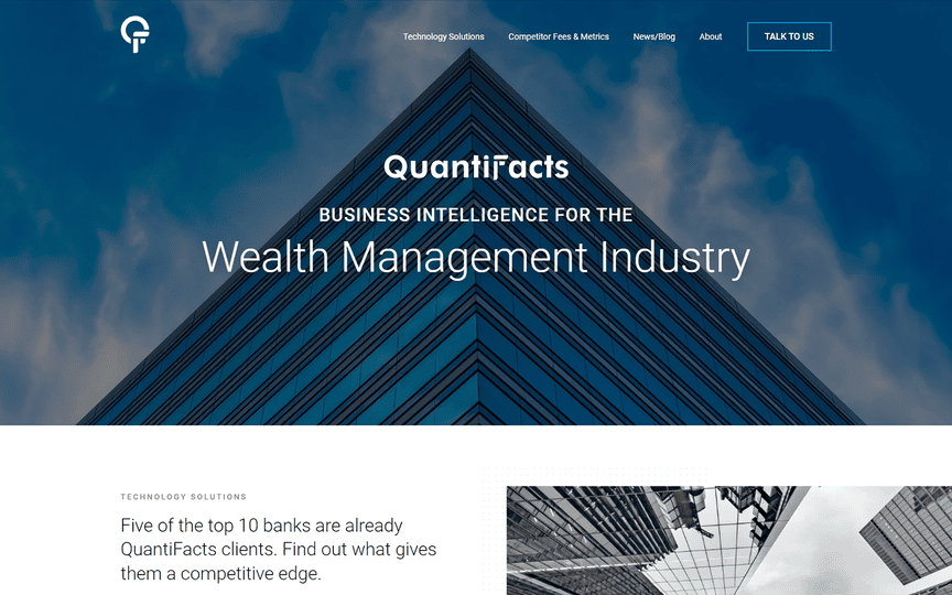 Quantifacts, Inc.: Well-Structured and Navigable
Custom Fintech Websites