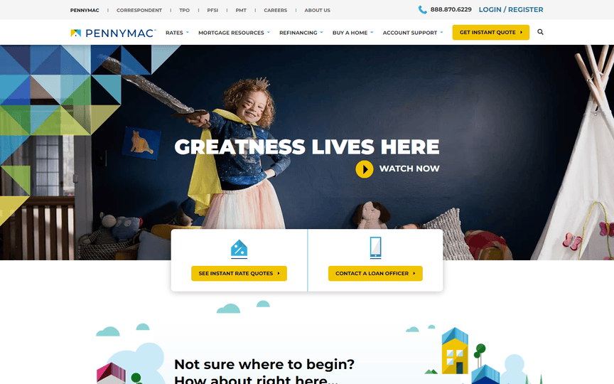 Best Fintech Websites pennymac