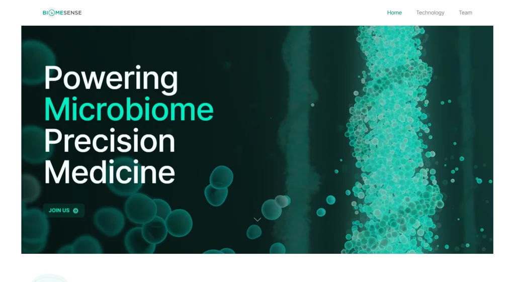 1. Biome Sense - Lab website design