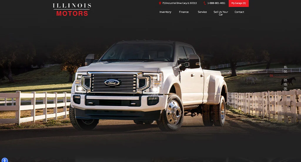 1. Illinois Motor - Best Auto Dealer Website Designs for Inspiration