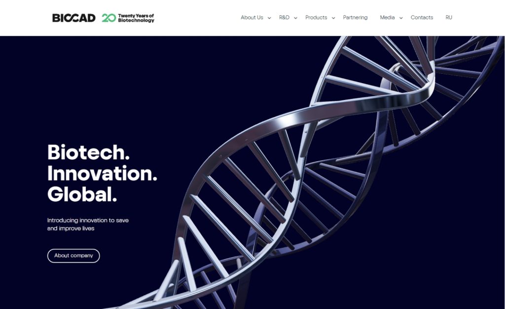 10. Biocad Global - Lab website designs