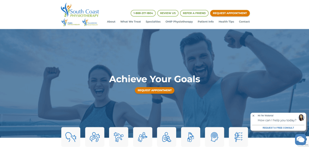 11. South Coast Physiotherapy Website