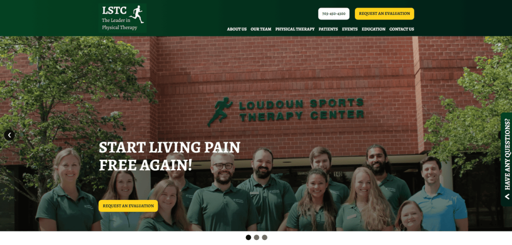 15. Loudoun Sports Therapy Center Website