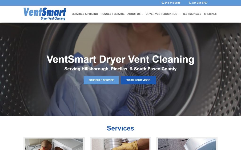 16. VentSmart - Best Cleaning Website Design
