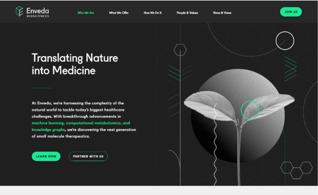 18. Enveda Bio - Best Lab website design