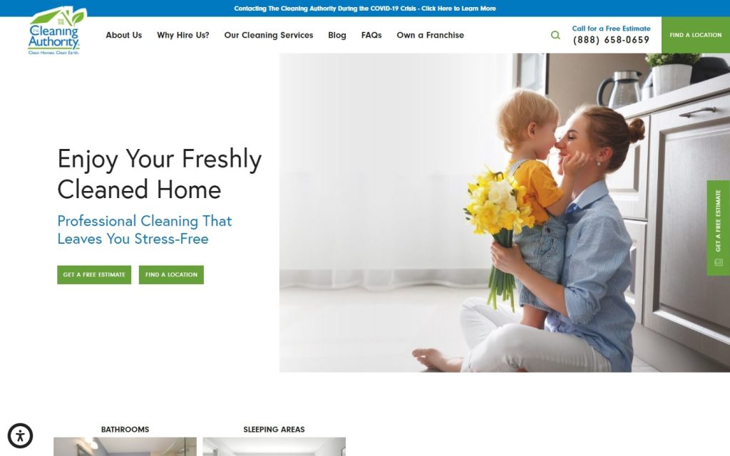 18. The Cleaning Authority - Best Cleaning Website Design