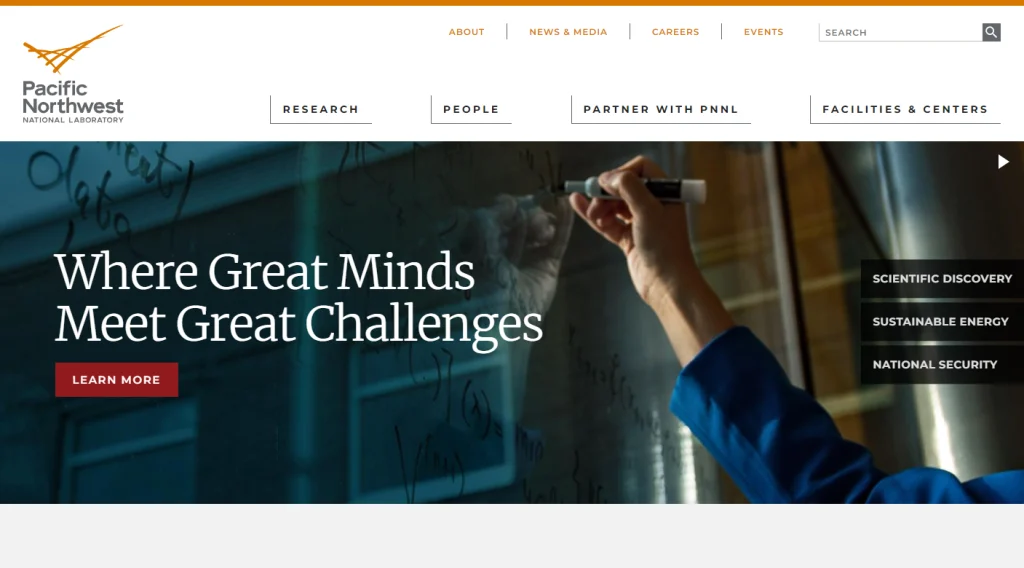 19. Pacific Northwest National Laboratory - Best Lab website design