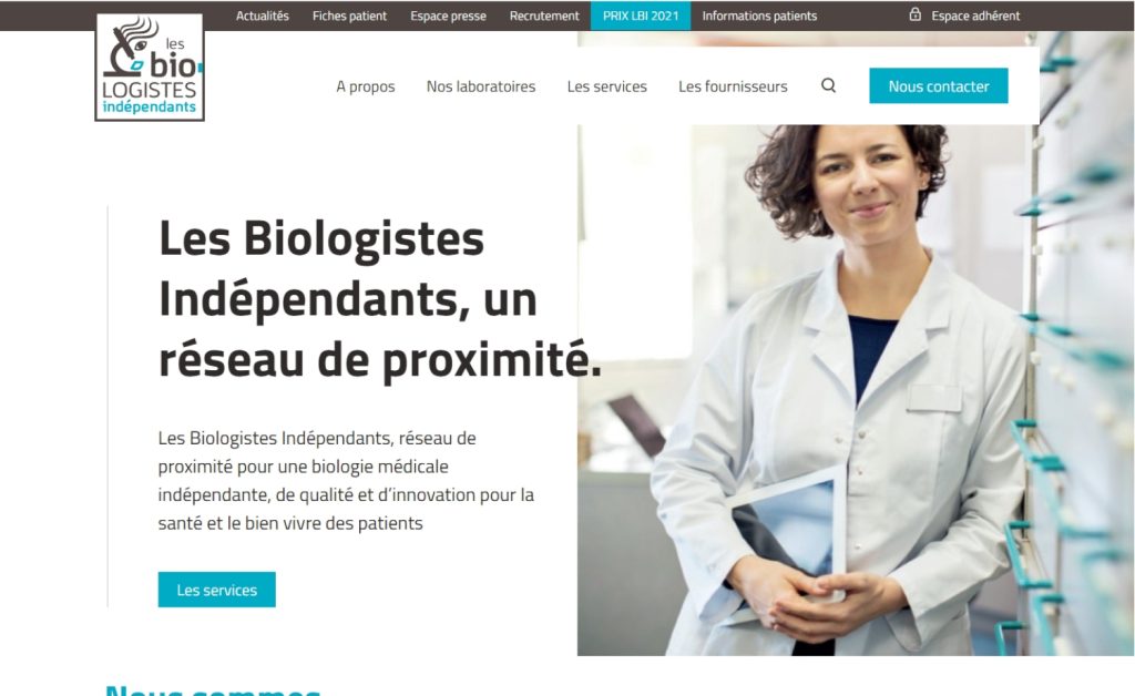 20. Les Biologistes Indépendants - Best Lab website designs