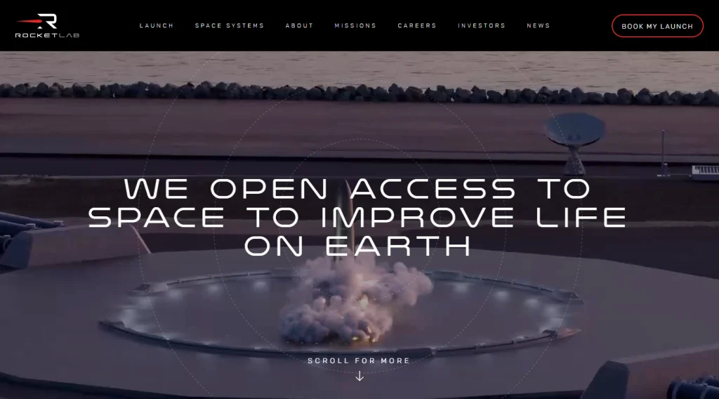 23. Rocket Lab - Best Lab website design