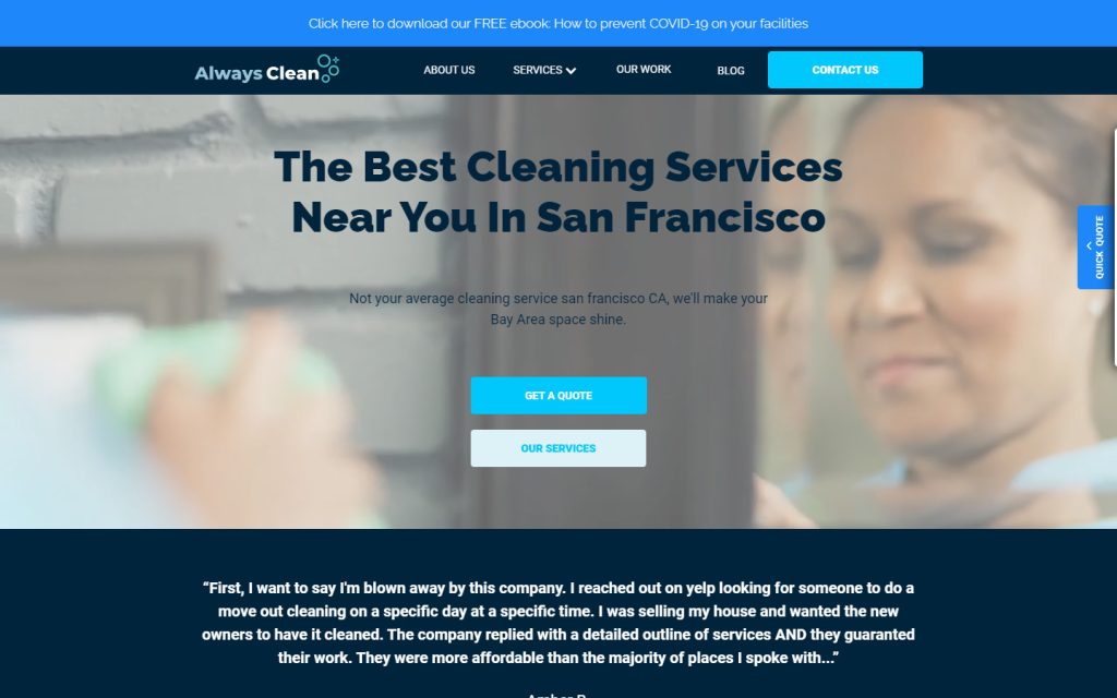 24. Always Clean - Best Cleaning Website Design