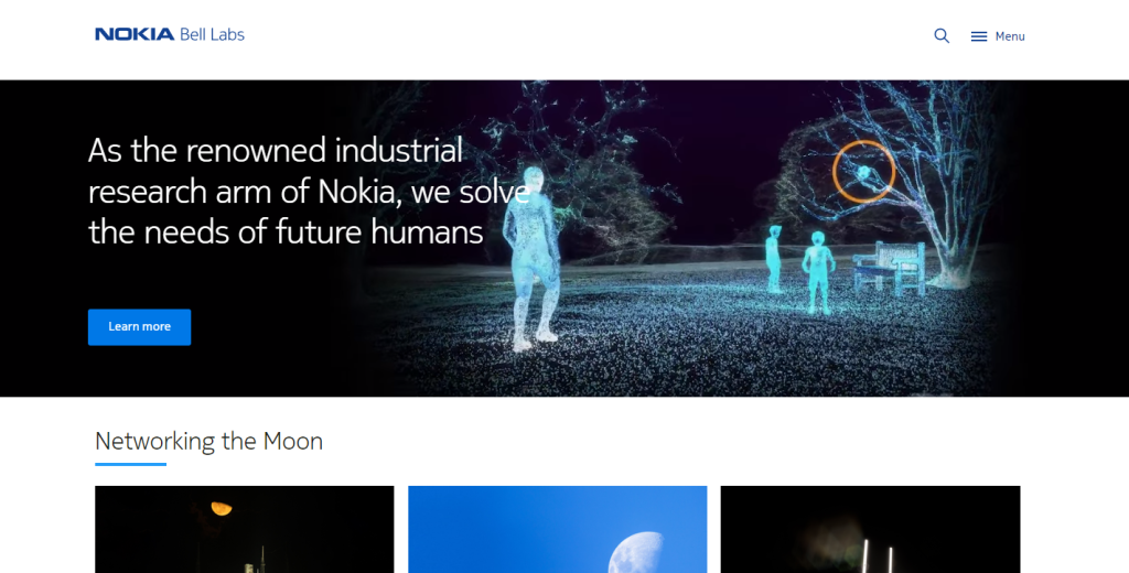 25. Nokia Bell Labs - Best Lab websites