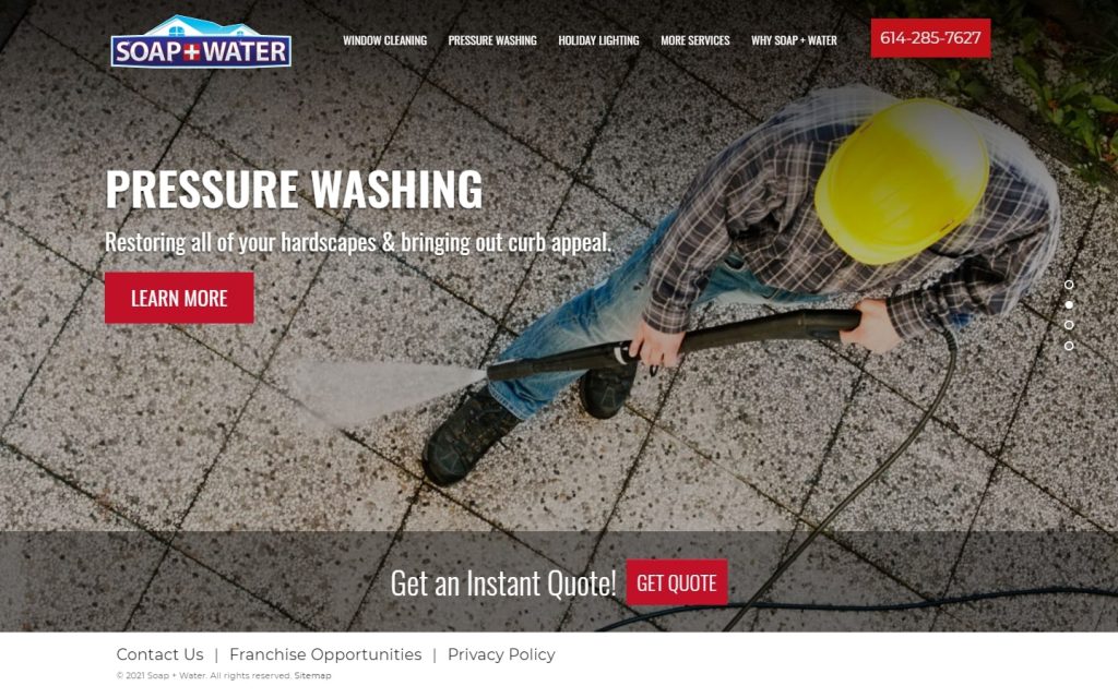 29. Soap + Water - Best Cleaning Website Design