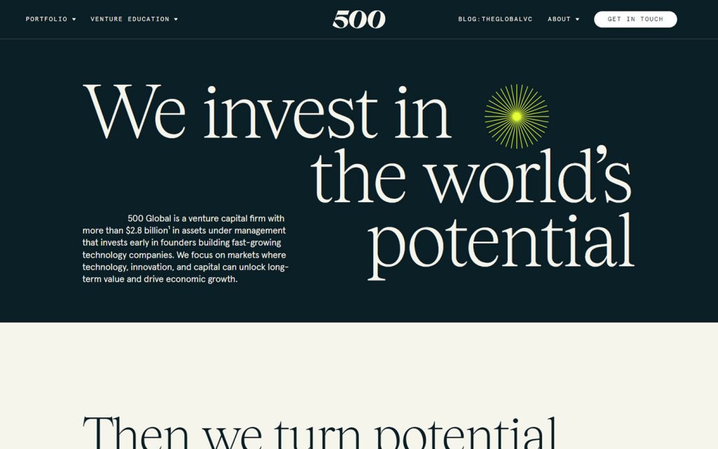 31. 500 Startups - Venture Capital inspiration
