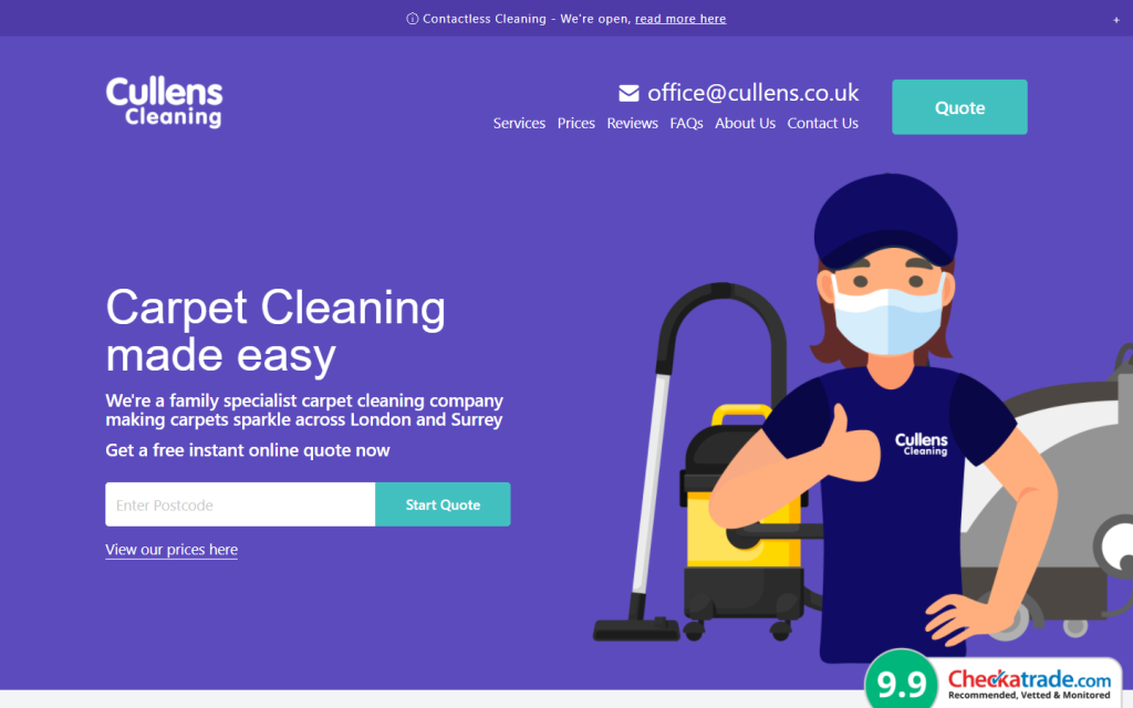 32. Cullens Cleaning Website Design