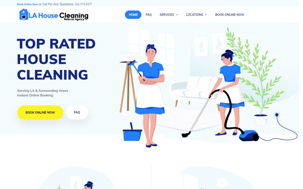 35. LA House Cleaning Website Design