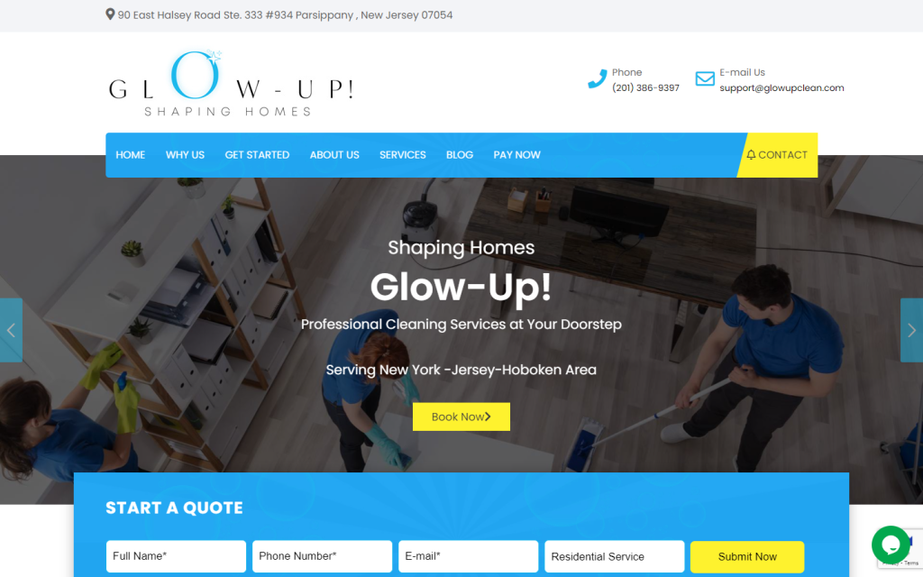 39. Glow-Up Clean Website design