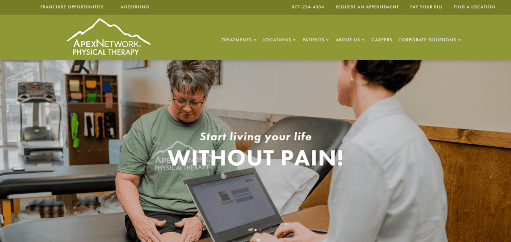 4. ApexNetwork Physical Therapy Website