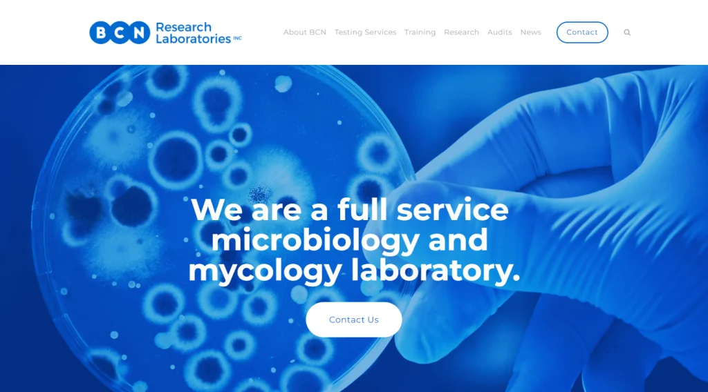 4. BCN Research Laboratories - Lab website design