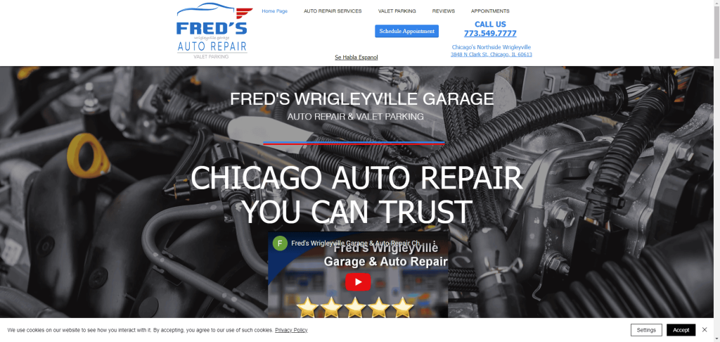 4. Fred's Auto Repair Websites