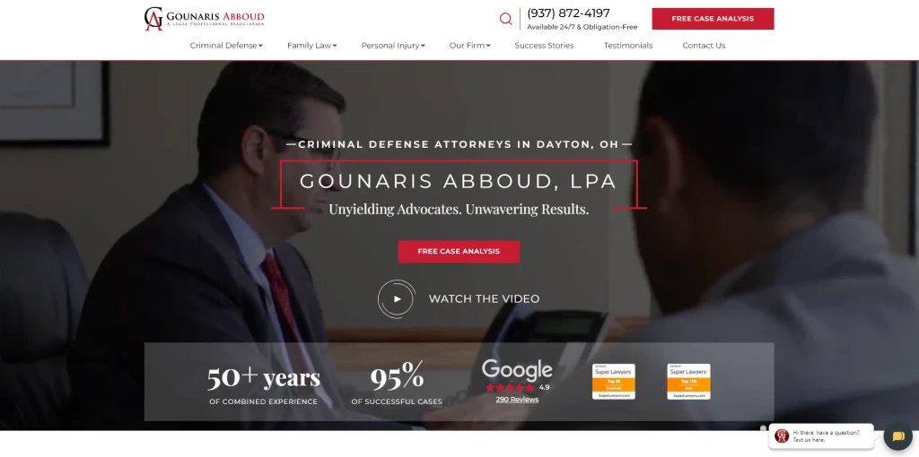 5. Gounaris Abboud - Best Law Firm Websites