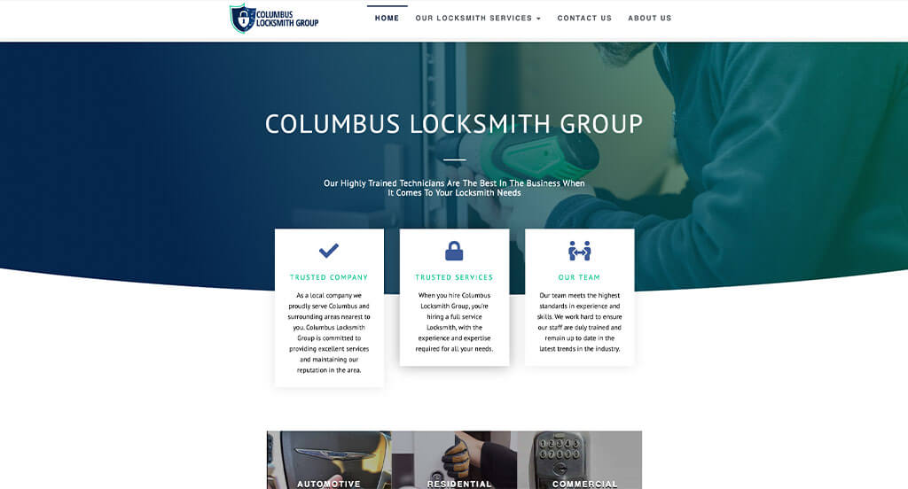 6. Columbus Locksmith Group - Websites Design