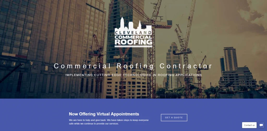 7. Cleveland Commercial Roofing Web Design