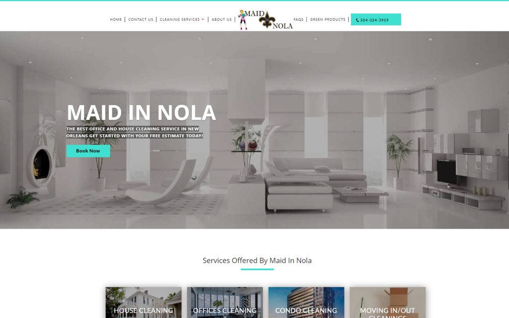 7. Maid Simple - Cleaning Website Design