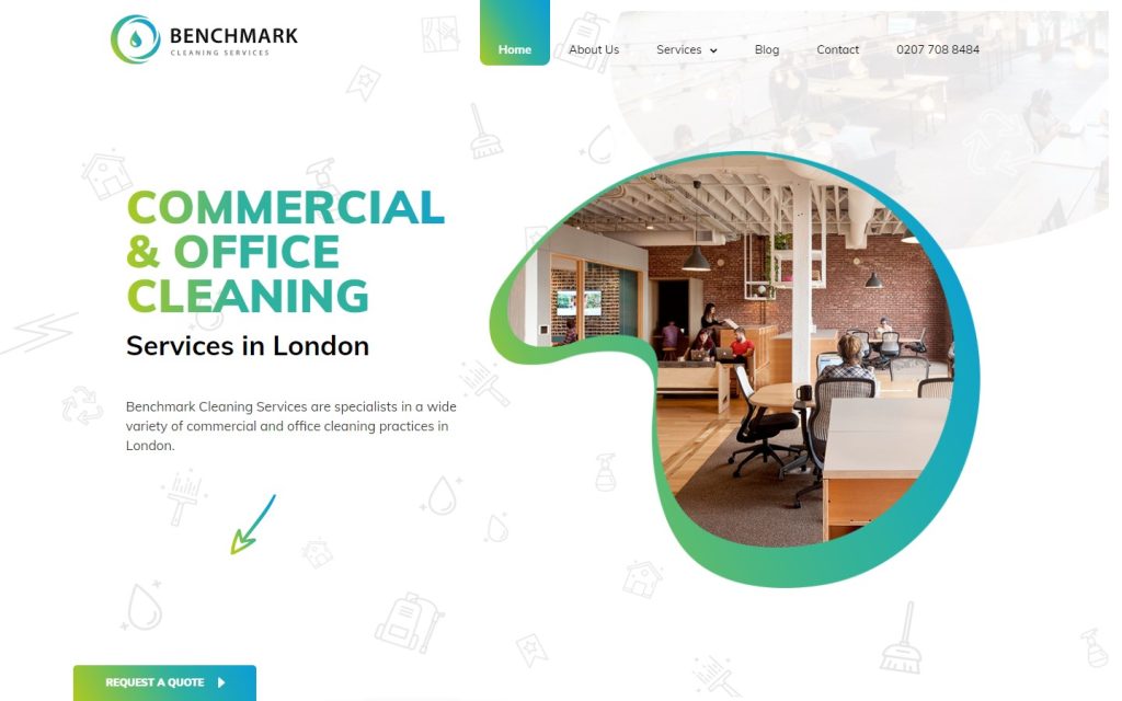 8. Benchmark Cleaning Services Website Design